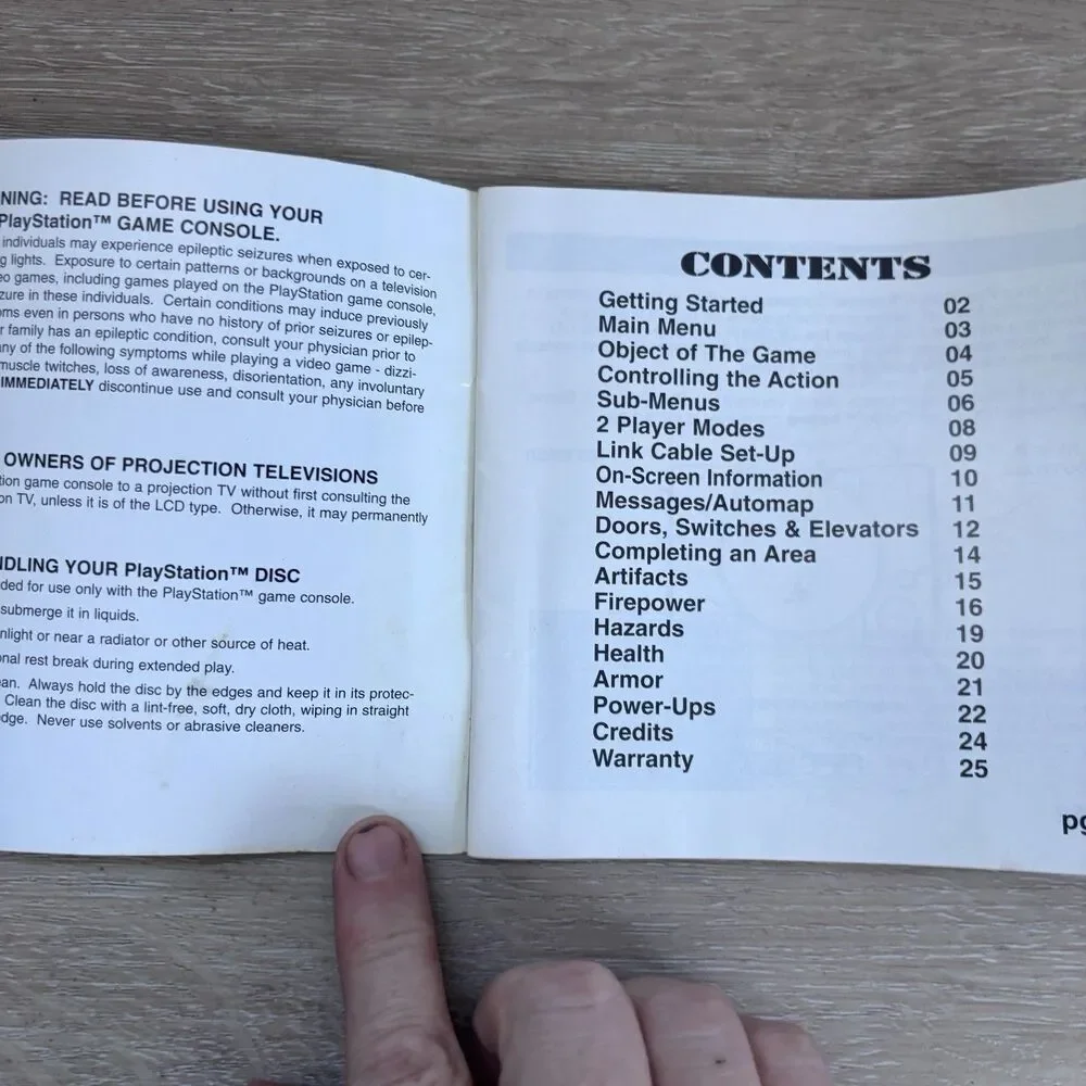 Sony PS1 DOOM Game Manual BOOKLET ONLY Greatest Hits Vintage Replacement